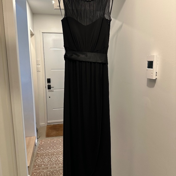 Coast UK Size 8 formal black dress with high low skirt and empress style robe - Picture 1 of 8